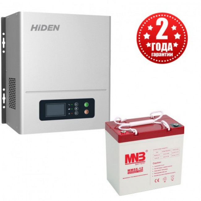 Комплект ИБП Hiden Control HPS20-0312N + АКБ 55 Ач Комплект ИБП Hiden Control HPS20-0312N + АКБ 55 Ач