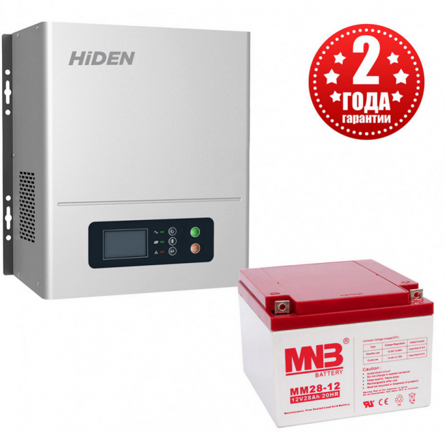 Комплект ИБП Hiden Control HPS20-0312N + АКБ 28 Ач Комплект ИБП Hiden Control HPS20-0312N + АКБ 28 Ач