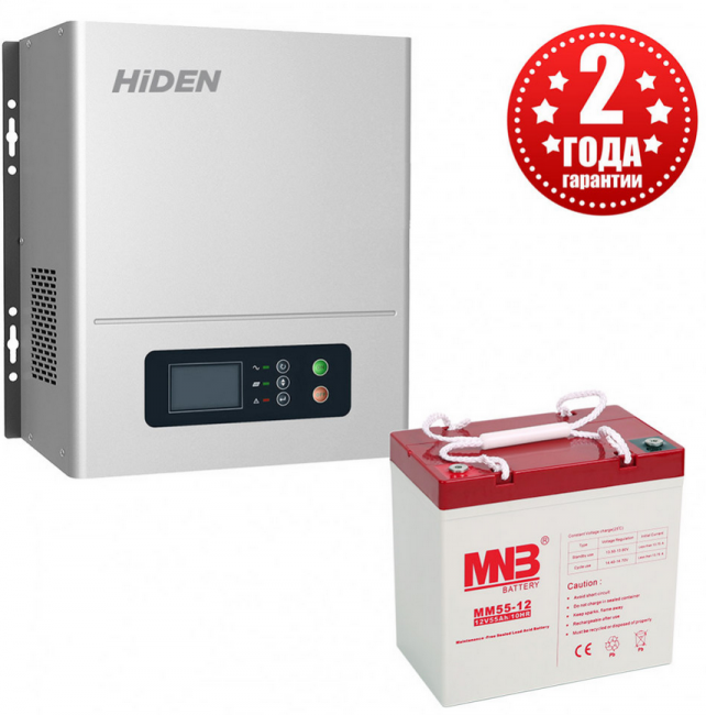 Комплект ИБП Hiden Control HPS20-612N + АКБ 55 Ач Комплект ИБП Hiden Control HPS20-612N + АКБ 55 Ач